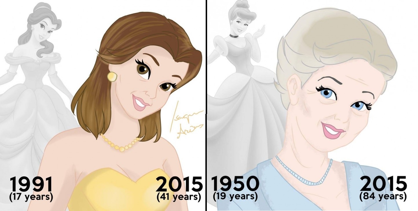 Así es cómo lucen las princesas de Disney con su edad real