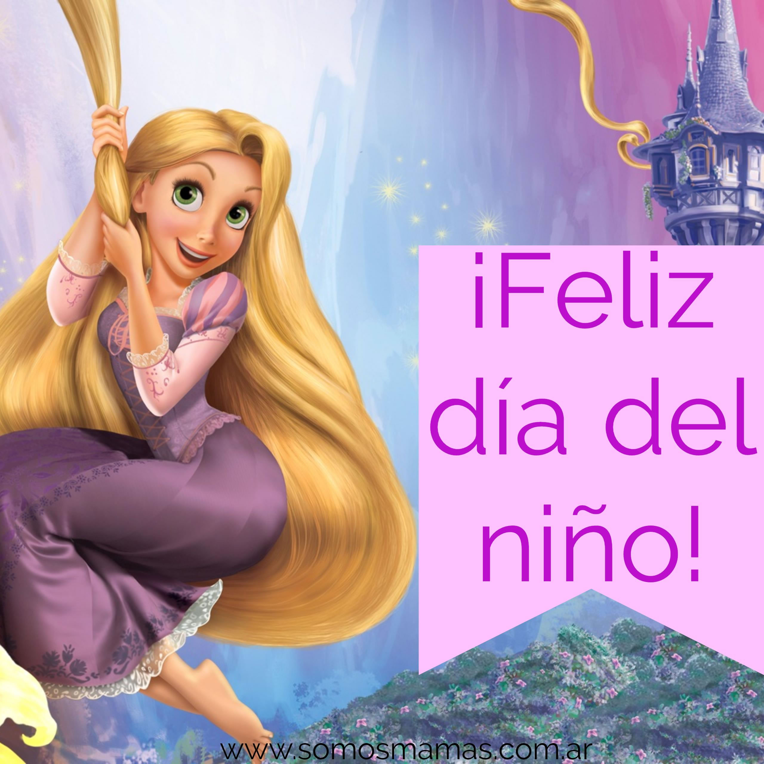 ¡Feliz día del niño te desea Rapunzel!