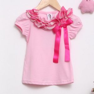 blusas-para-nina-rosa-con-vuelos
