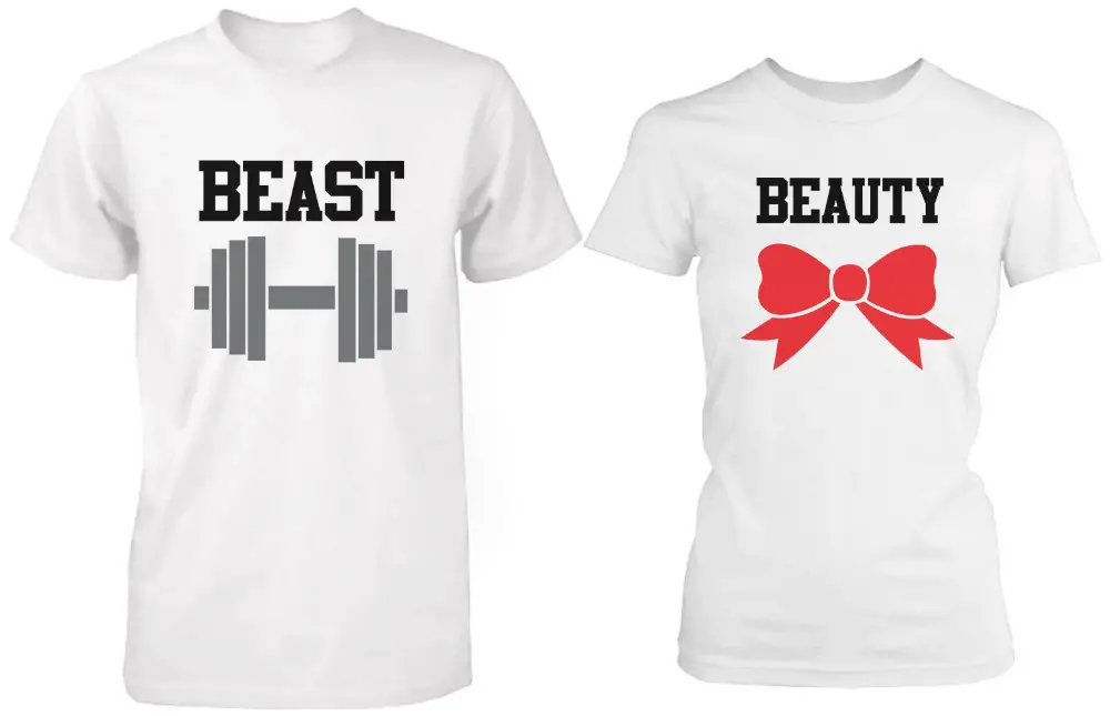 camisetas para novios bella y bestia camisetas para novios bella y bestia