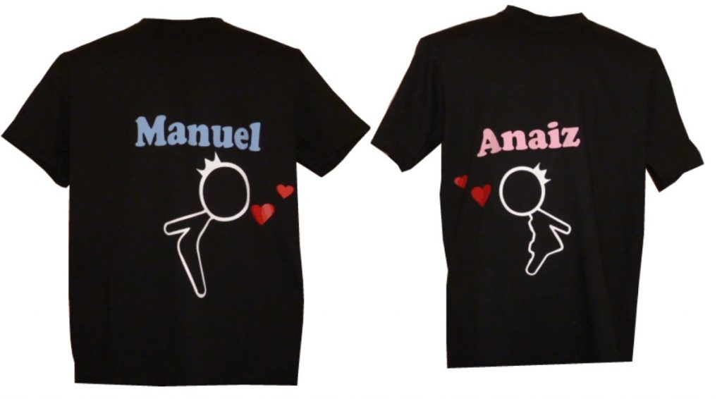 camisetas para novios personalizadas