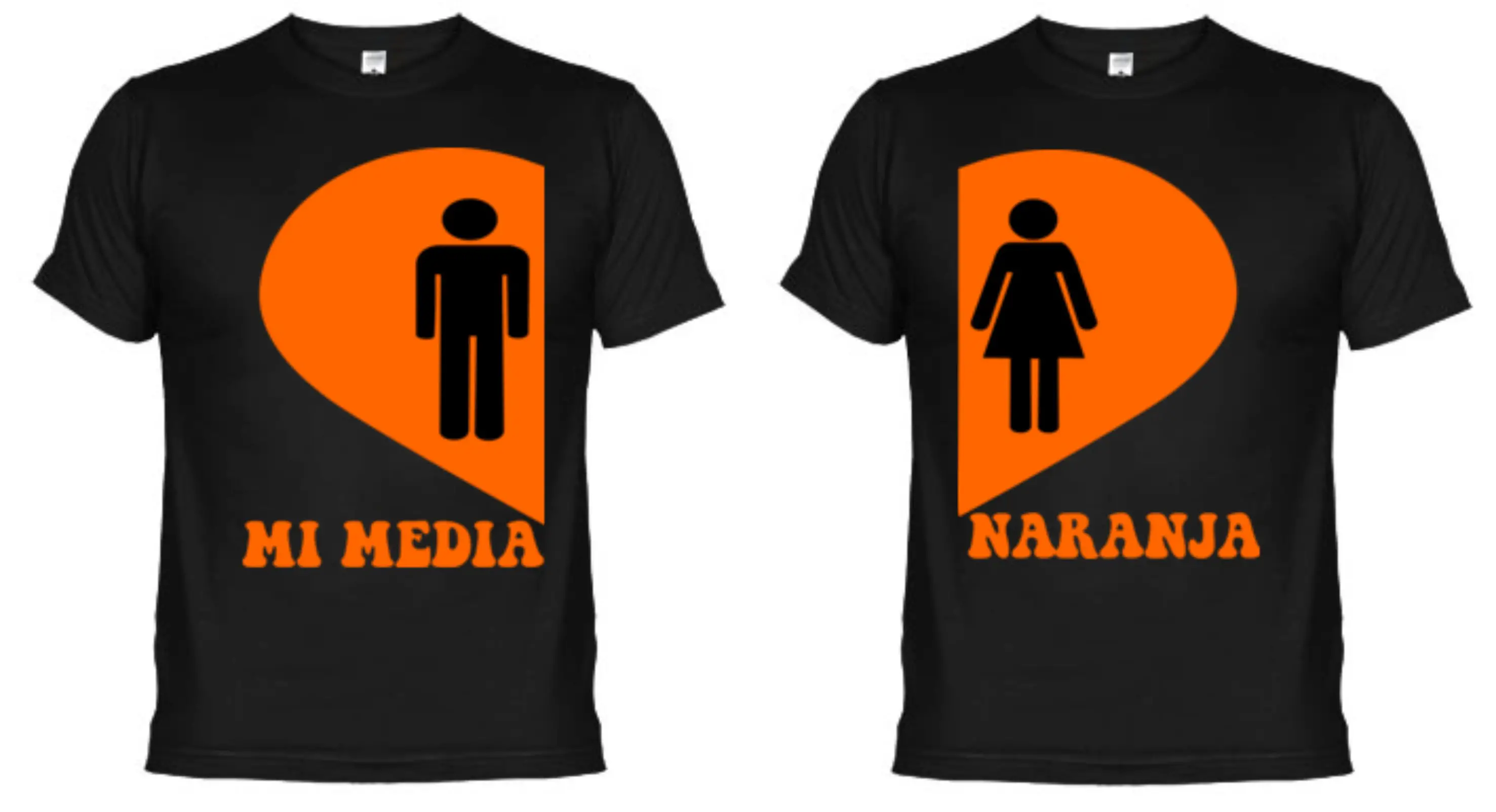 camisetas para novios media naranja
