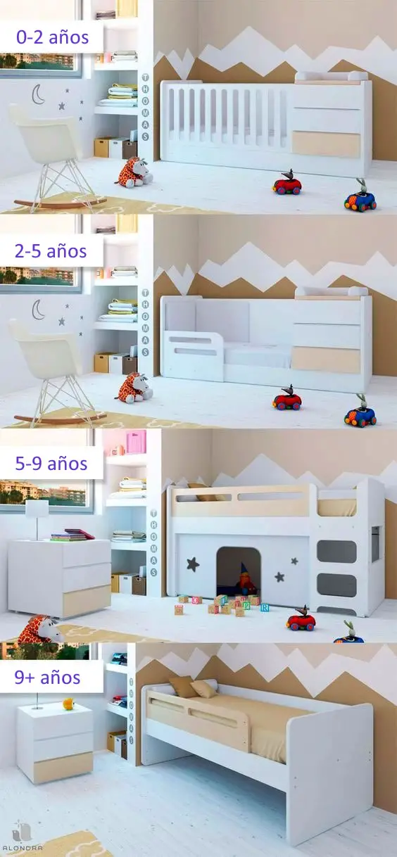 Cuna convertible para bebé Cuna convertible para bebé
