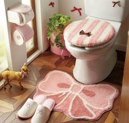 juegos de baño femenino color rosa
