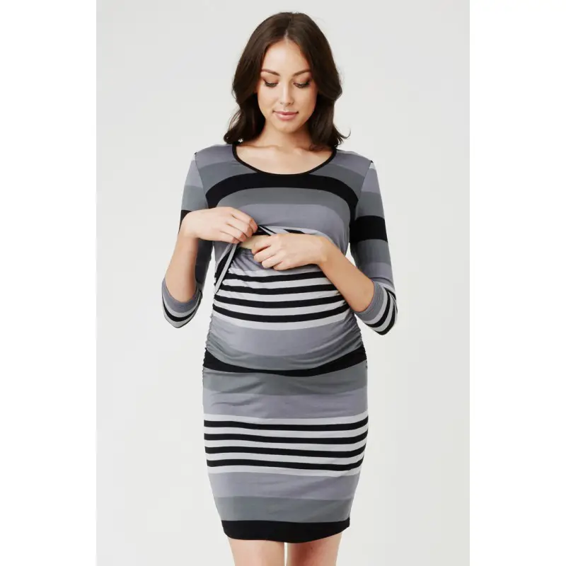 ropa para lactancia vestido-drapeado-lactancia