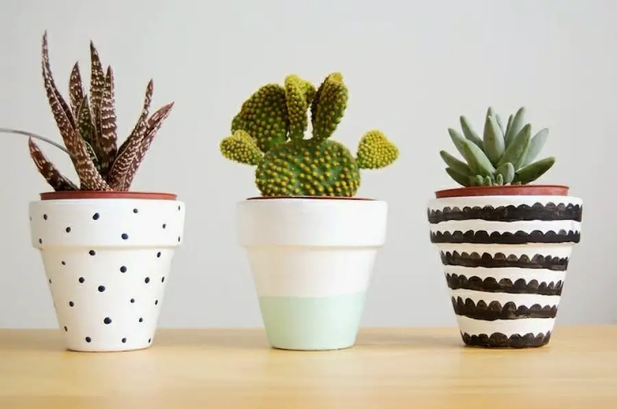 Las macetas decoradas aportan mucho estilo a la casa Las macetas decoradas aportan mucho estilo a la casa