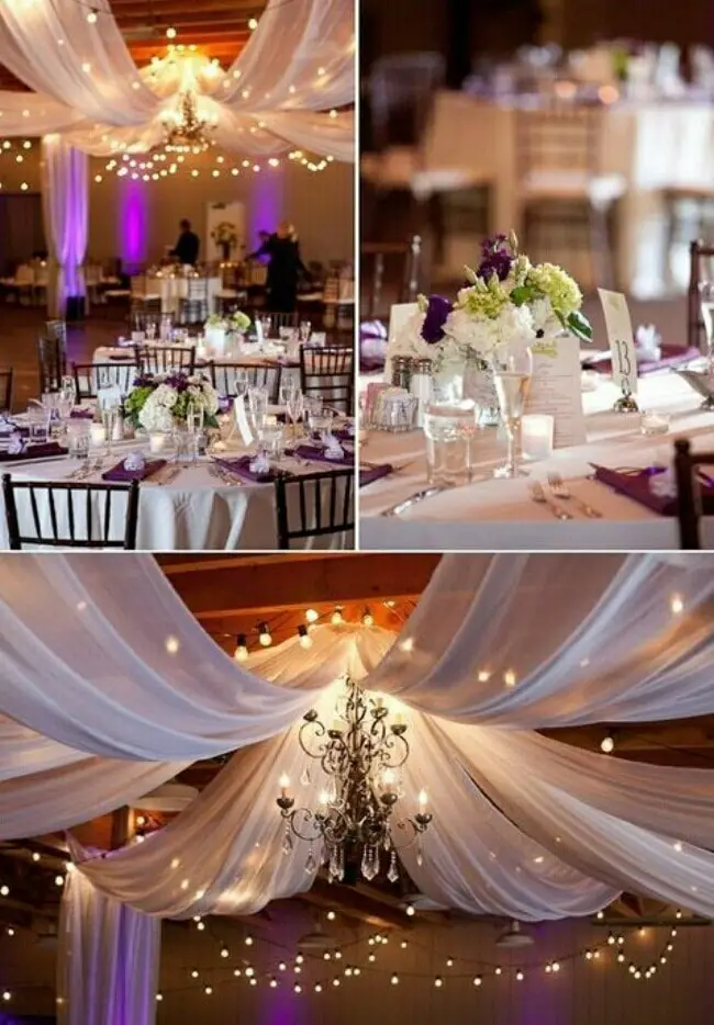 decoración con telas boda decoración con telas boda
