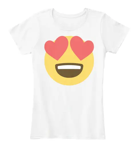 camisetas de emojis camiseta-de-emojis-carita-con-ojos-de-corazones