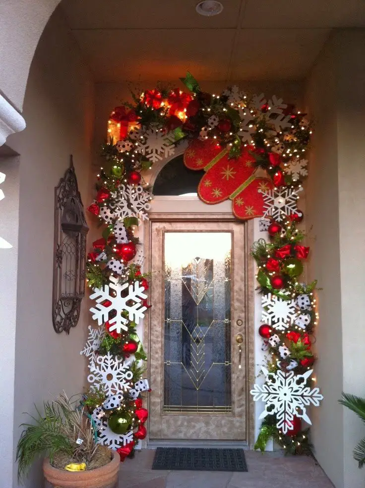 decoración guirnalda puerta navidad decoración guirnalda puerta navidad