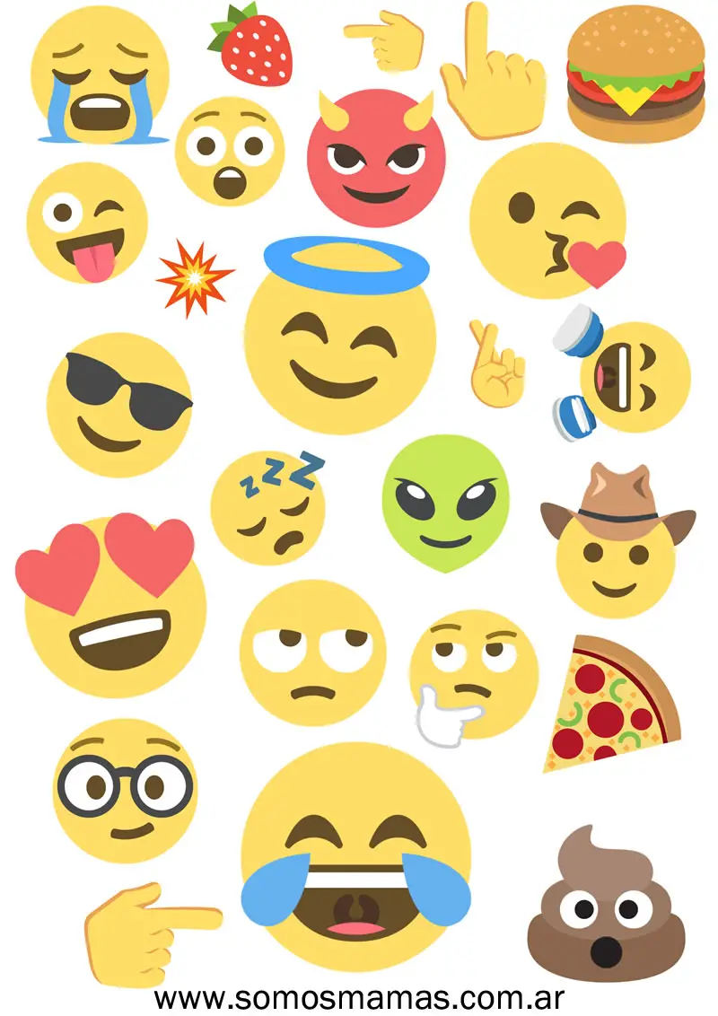 Imágenes De Emojis Para Imprimir Jugar Y Decorar Emoticones