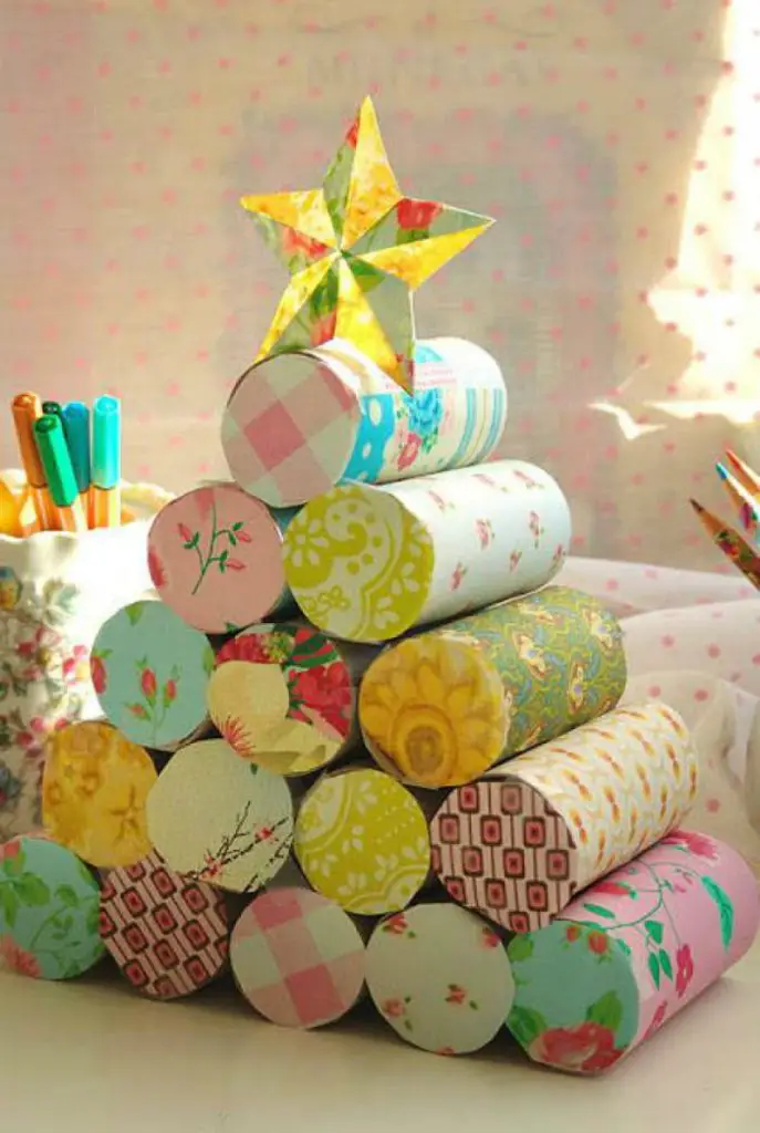 manualidades navideñas rollos arbol manualidades navideñas rollos arbol