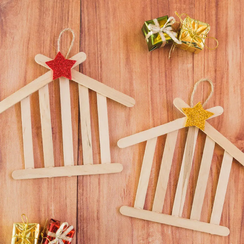 Manualidades para navidad con palitos de madera
