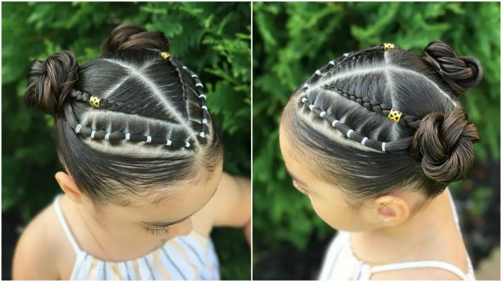 Peinados para niñas con ligas y trenzas y monos