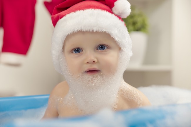 fotos divertidas de la primera navidad de tu bebe