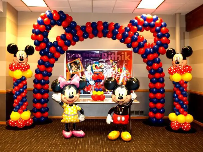 decoración con globos arco de mickey decoración con globos arco de mickey