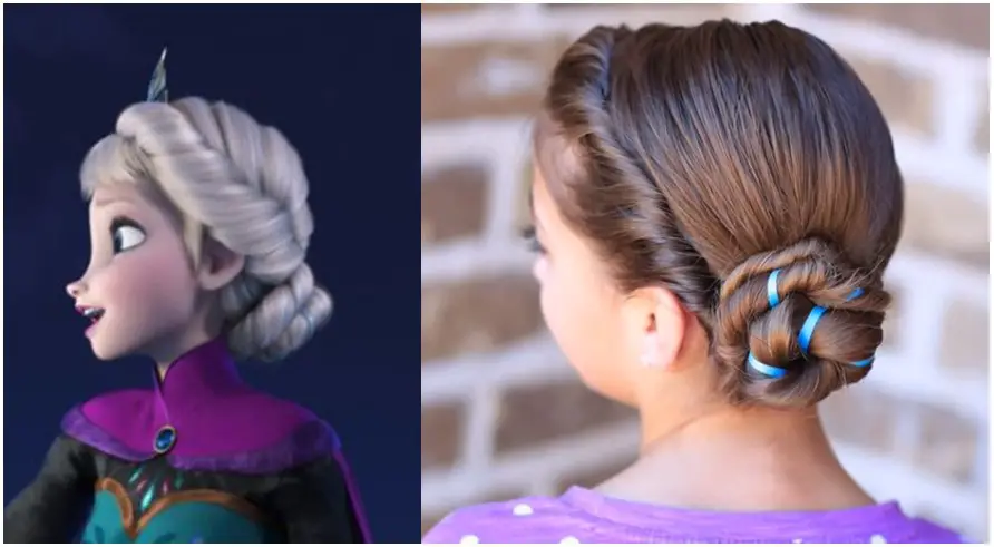 Peinados de niñas recogidos como princesas de disney