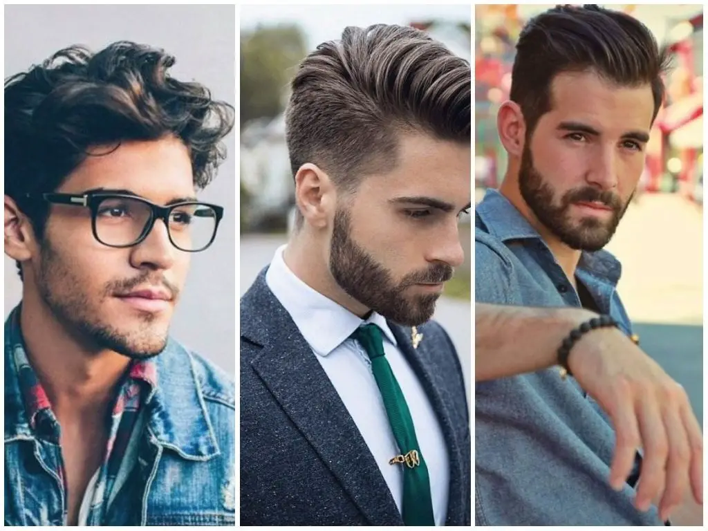 El maestro corta el cabello y la barba de los hombres en la