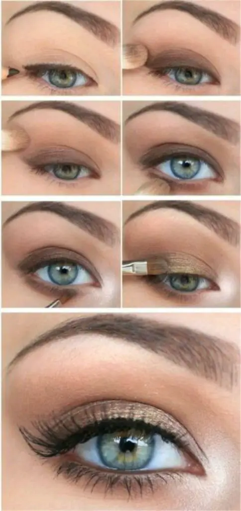 maquillaje para ojos verdes nude