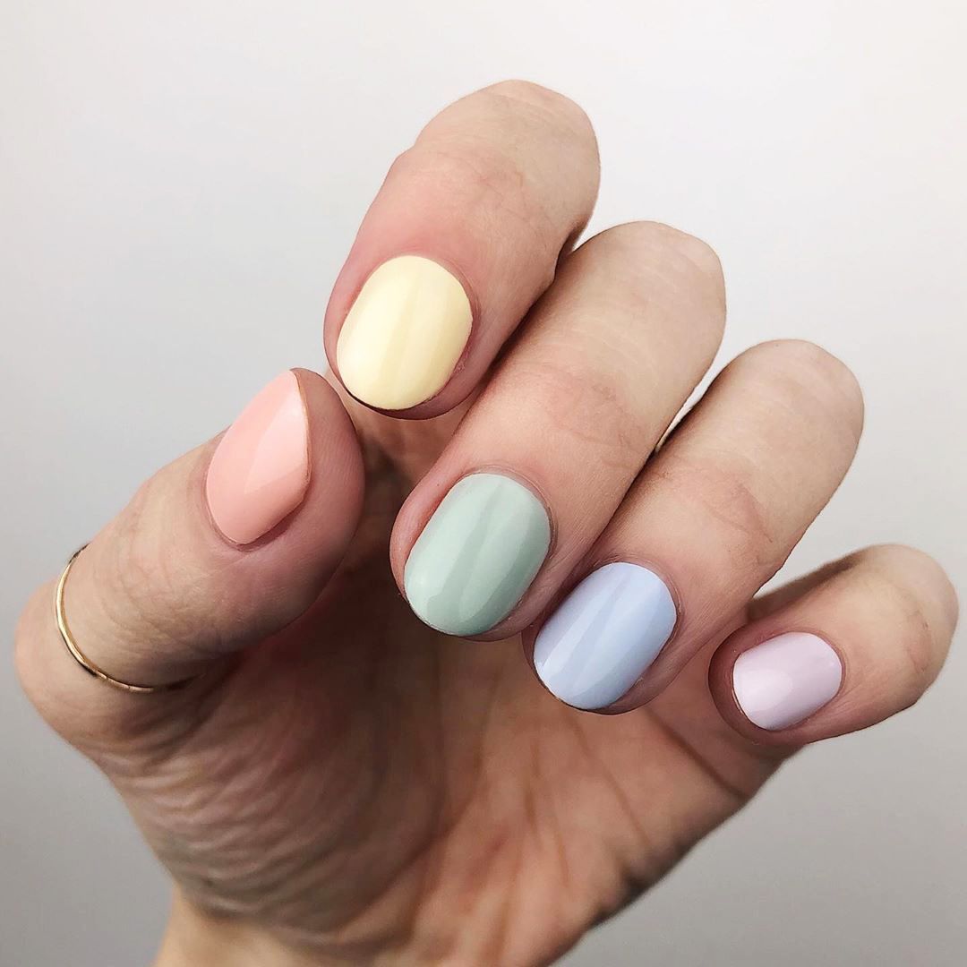 colores de unas pastel