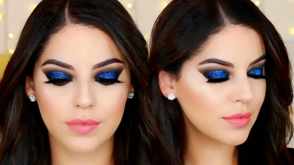 maquillaje de noche azul