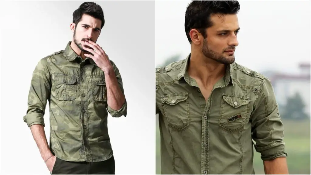 camisa verde militar