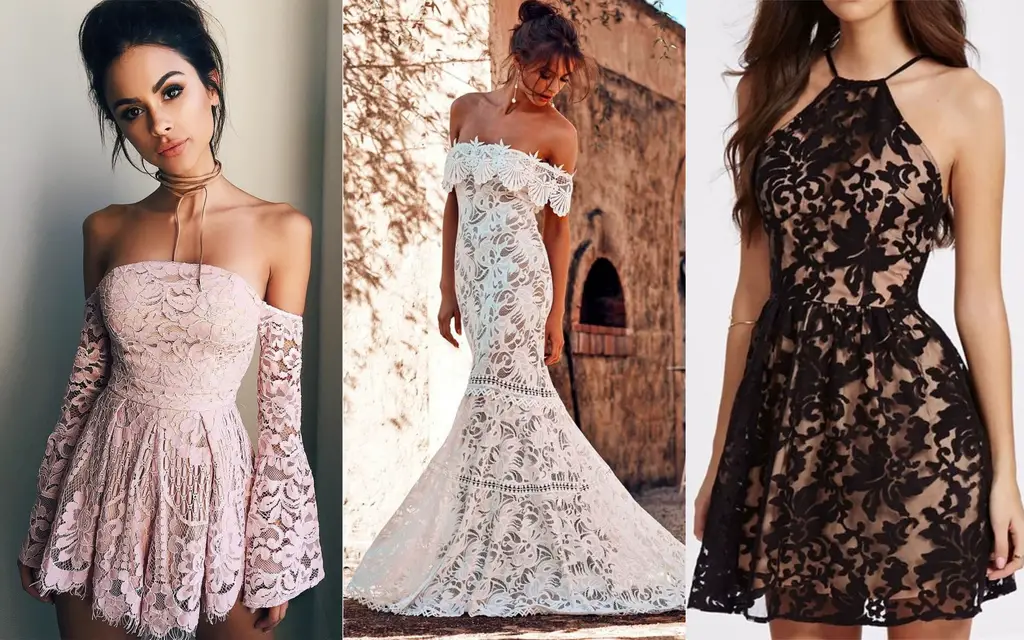 85 Vestidos encaje y largos) para robarse miradas