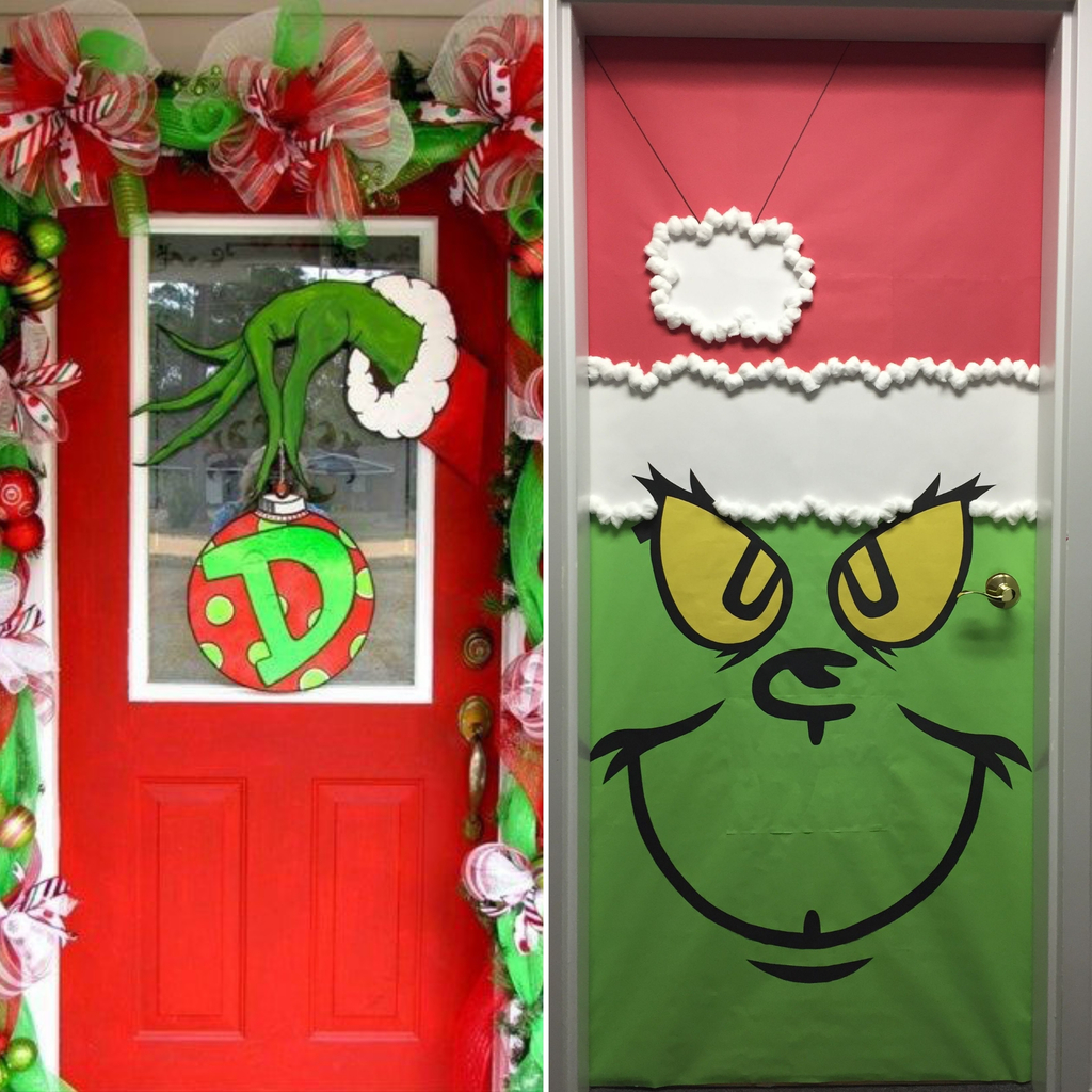 Decoración de puertas El Grinch Decoración de puertas El Grinch