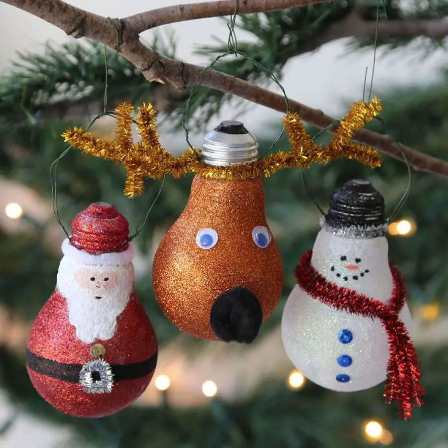 adornos de navidad con bombillos adornos de navidad con bombillos