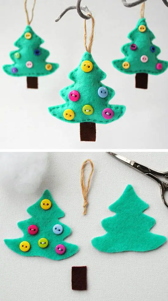 adornos de navidad árbol con fieltro adornos de navidad árbol con fieltro