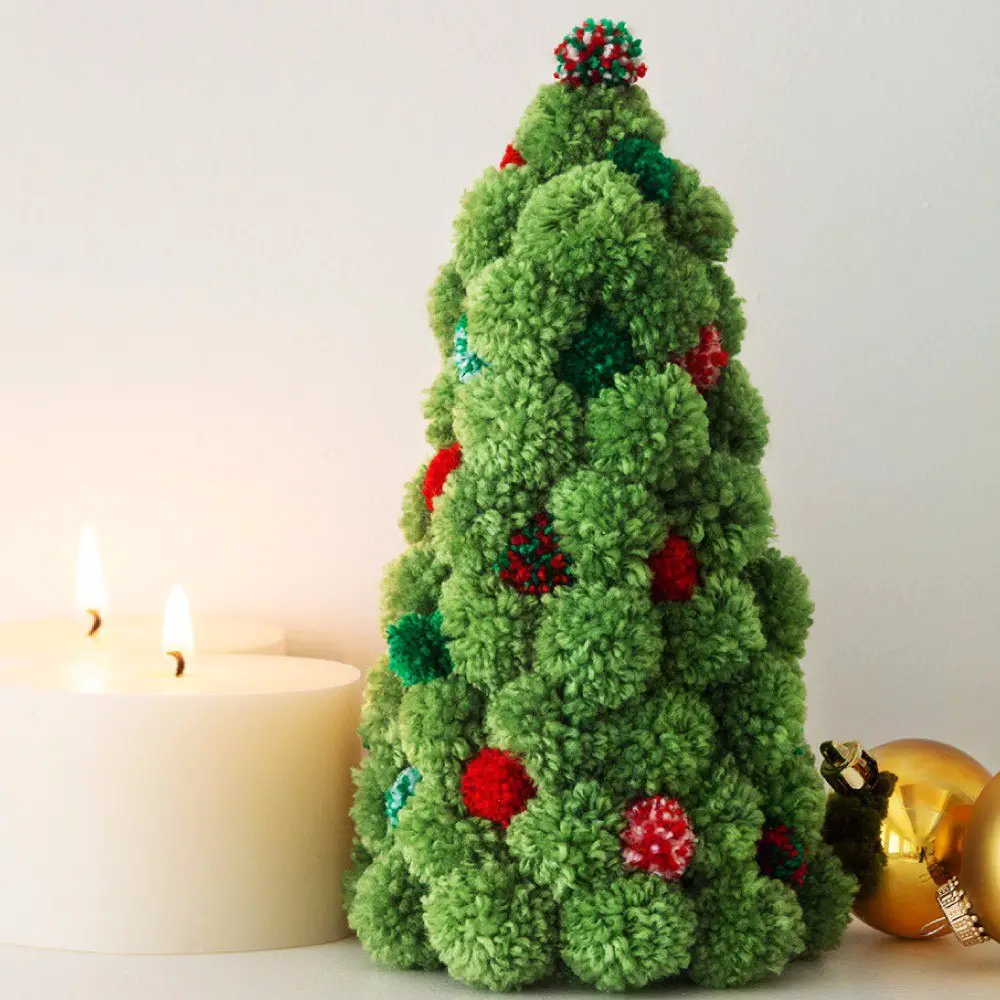 árbol de navidad pompones árbol de navidad pompones