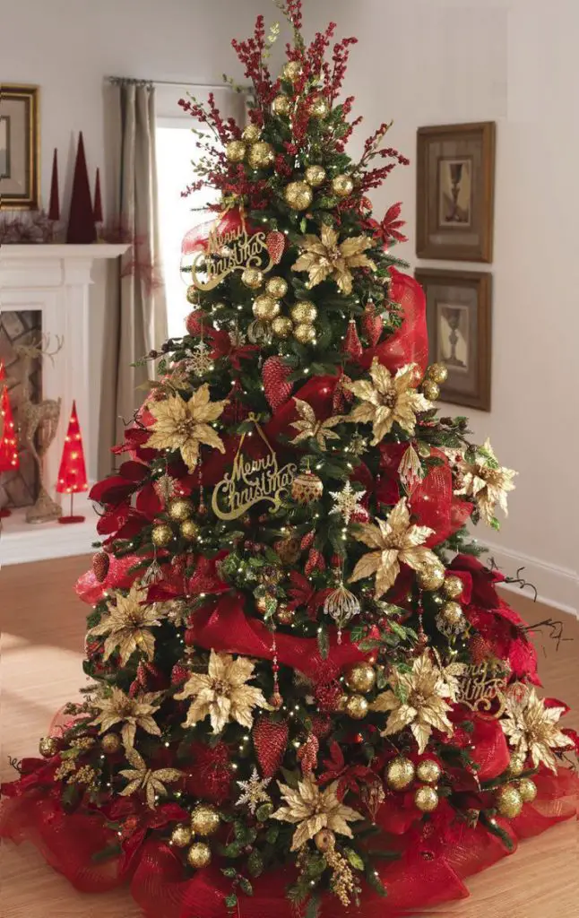 como decorara un árbol de navidad tradicional