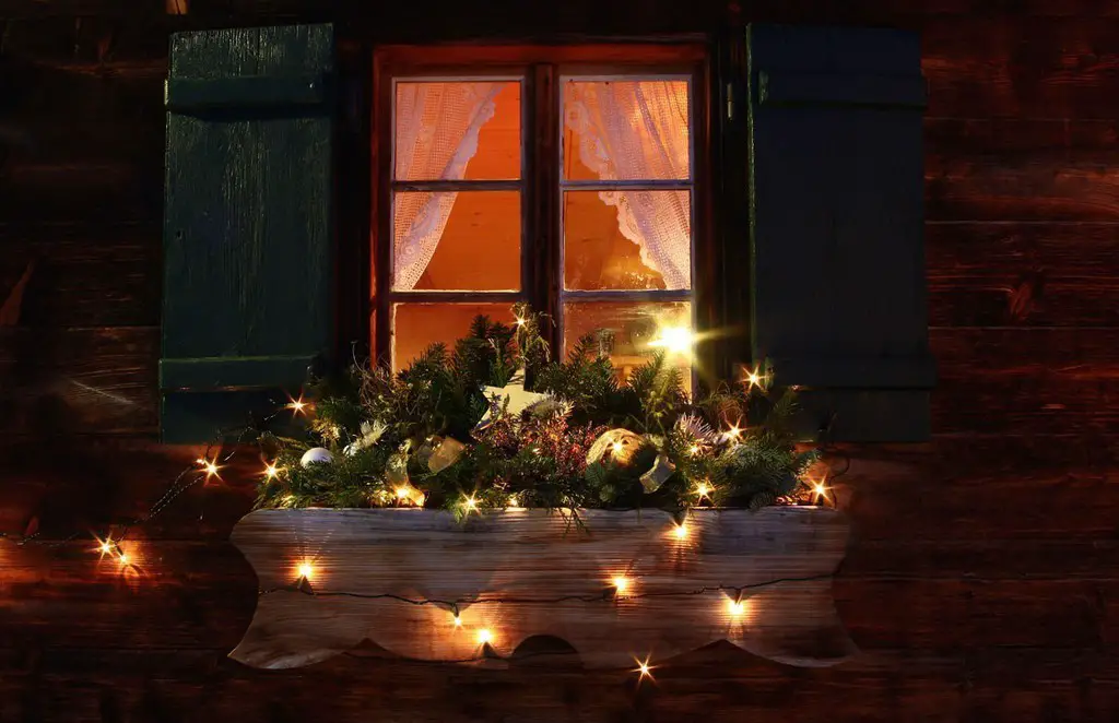 decoración navideña ventanas