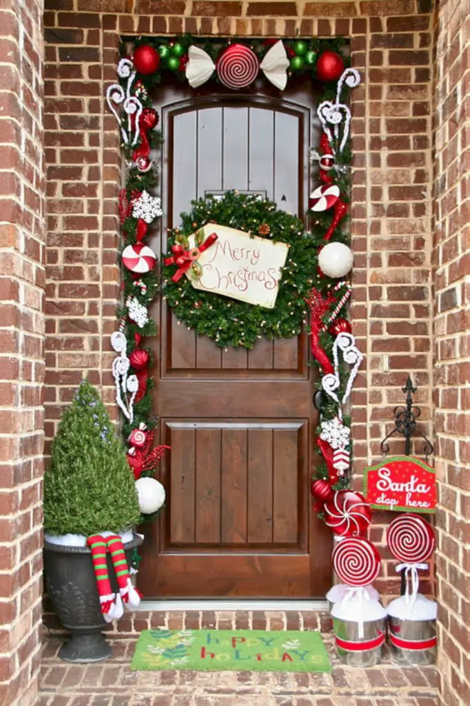 guirnaldas navideñas puertas