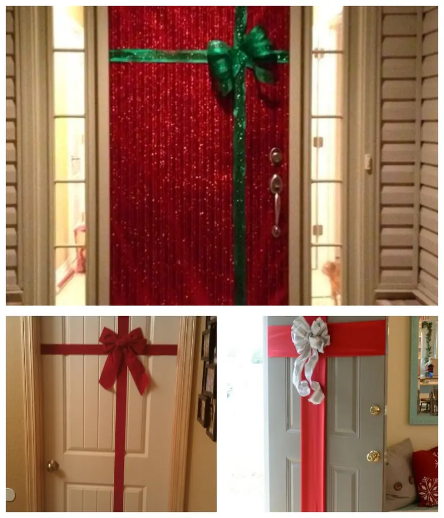 puertas decoradas de envoltorio de regalo puertas decoradas de envoltorio de regalo