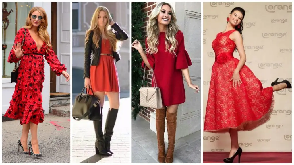 Como combinar vestidos rojos con zapatos