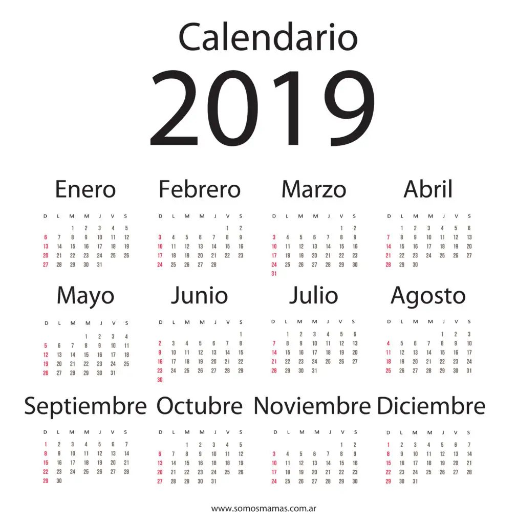 calendario 2019 gratis