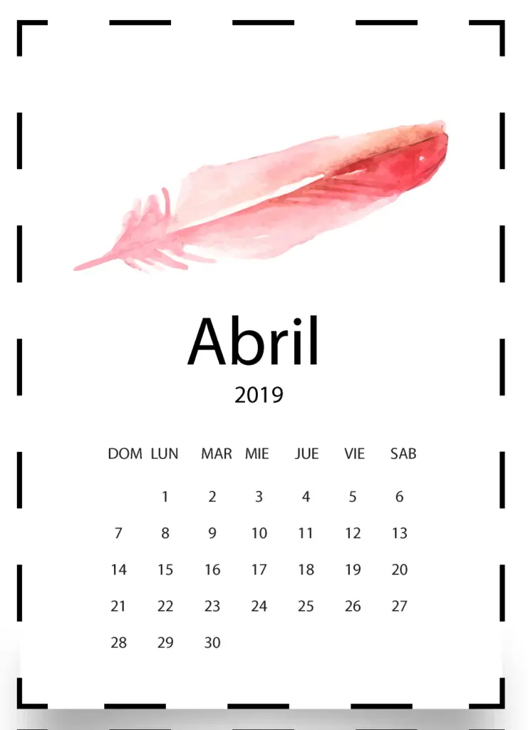calendario abril
