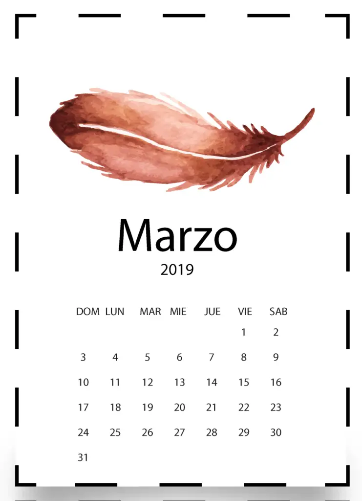 calendario marzo