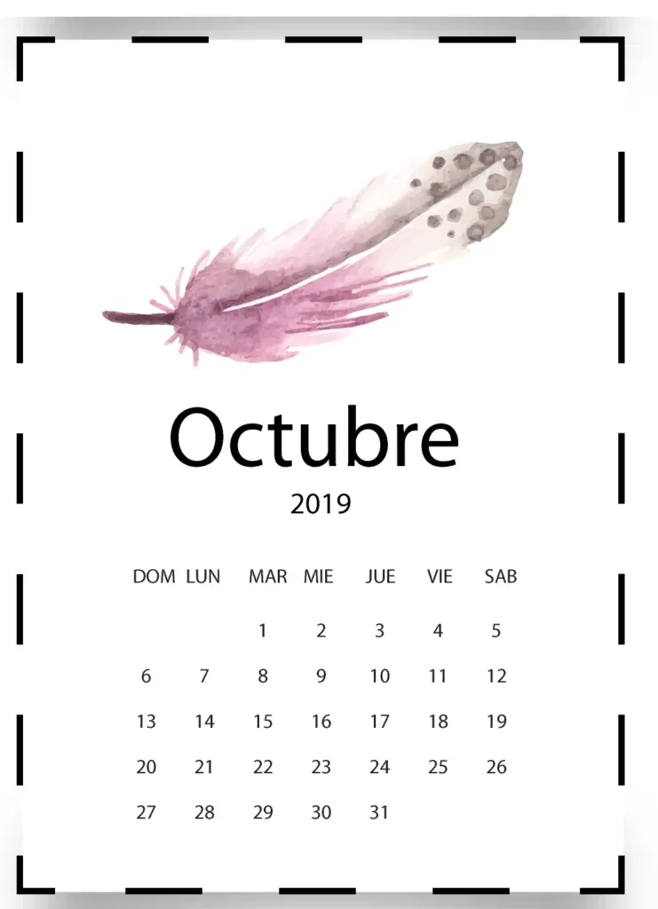 calendario octubre