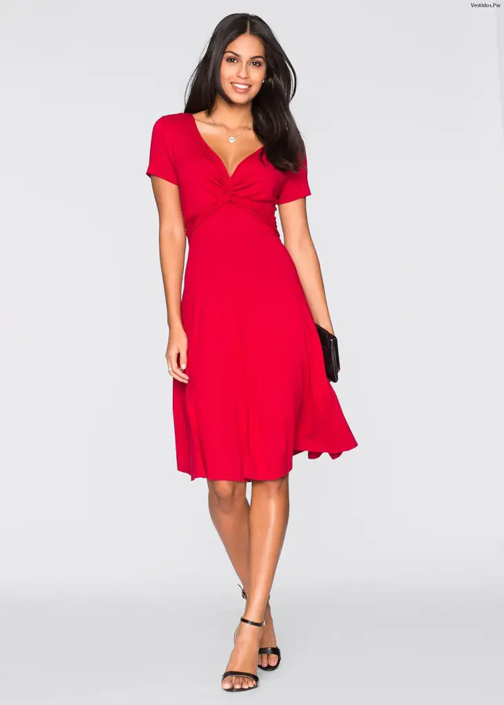 vestido rojos corto suelto