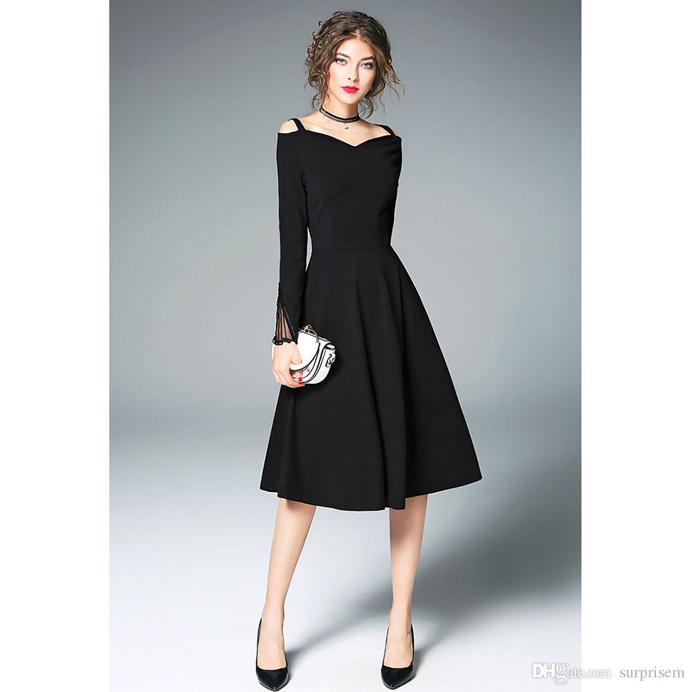 vestido negro elegante
