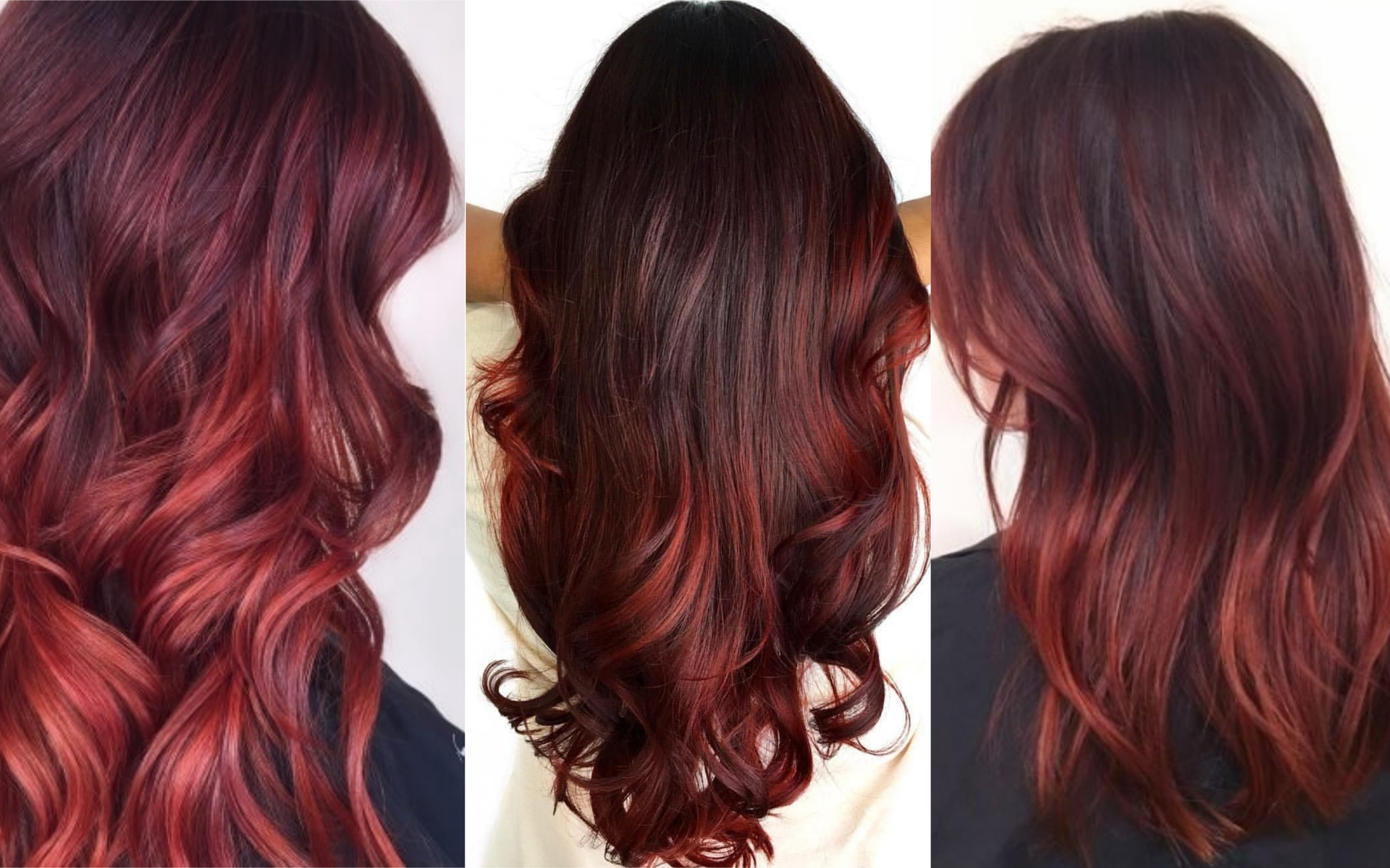 mechas californianas rojo