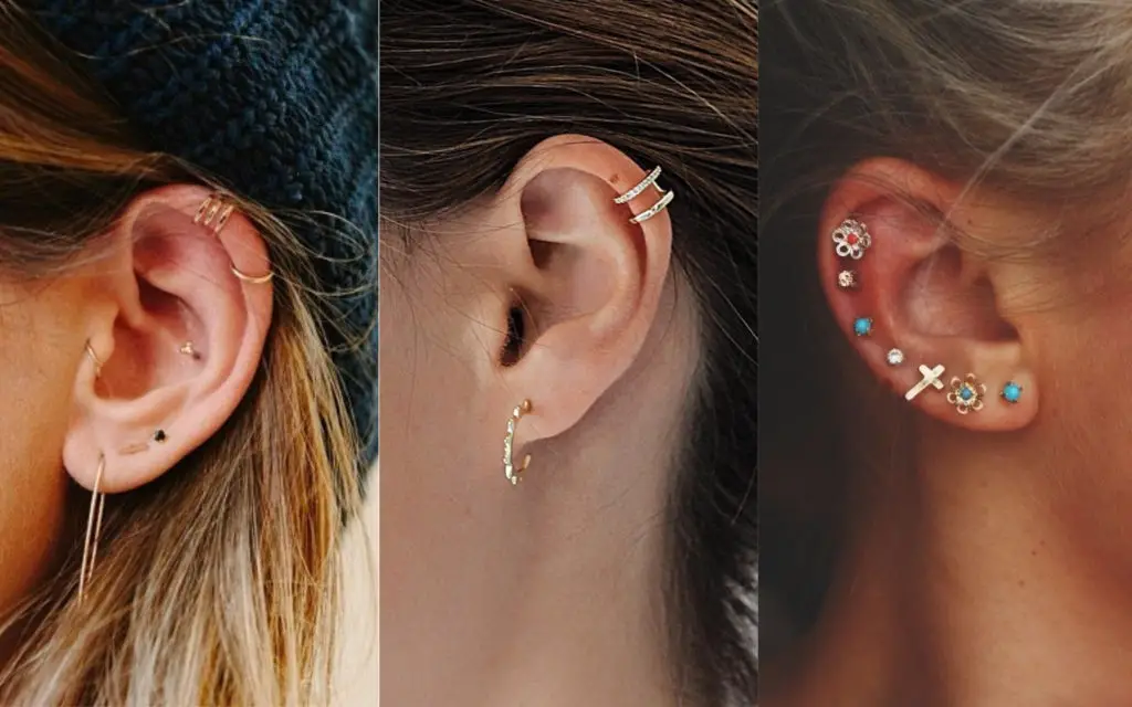 piercings en la oreja helix