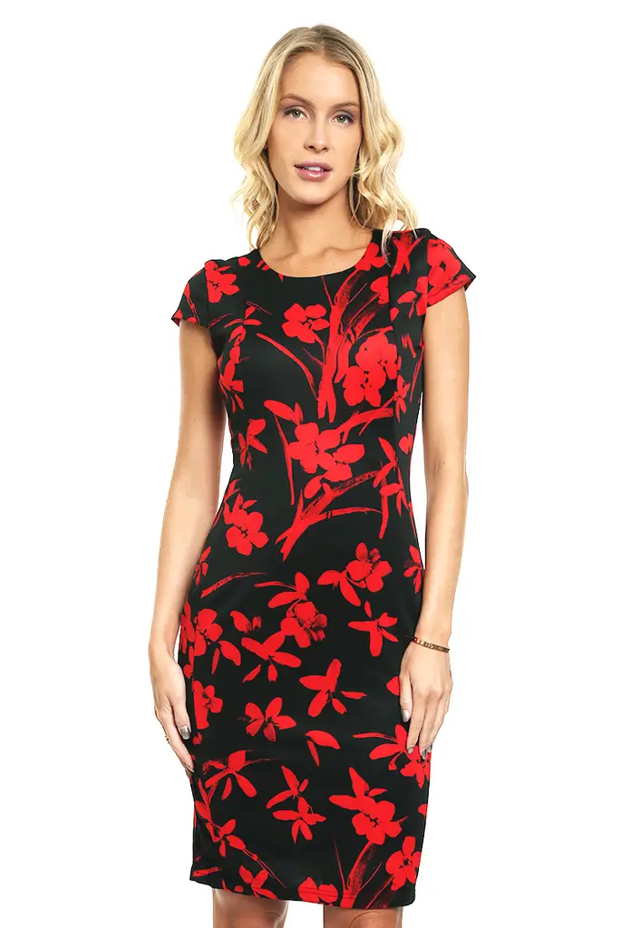 vestidos rojos y negros