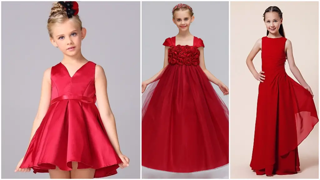 Río arriba Hacer la vida Retener 20 Vestidos rojos para niñas ¡Bonitos elegantes y modernos!