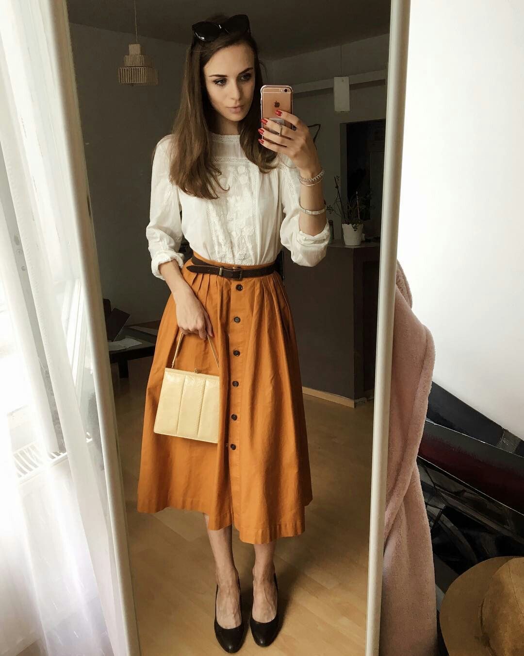 Outfit falda larga Outfit falda larga