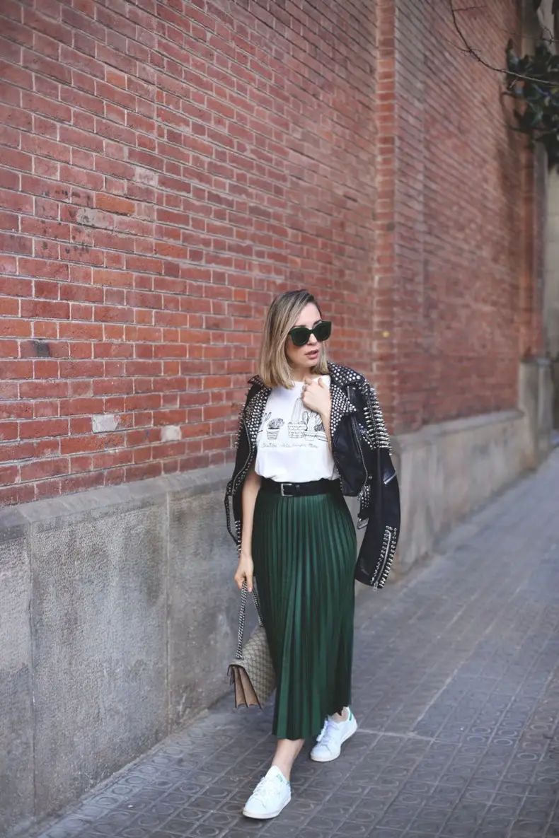 outfits de primavera falda larga