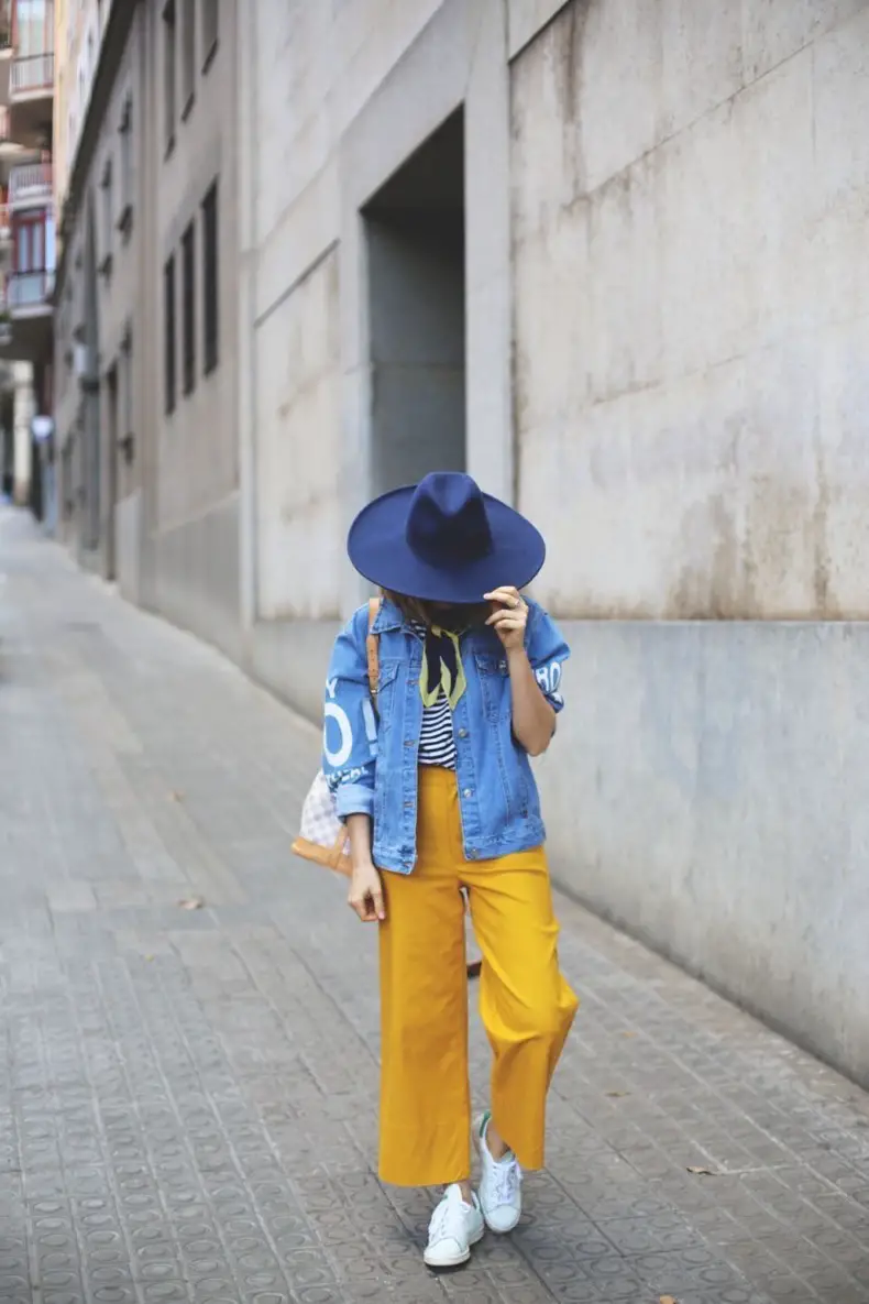 outfits de primavera pantalon ancho