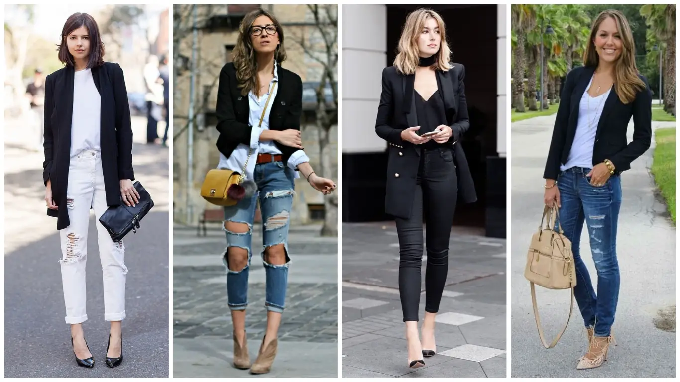 21 maneras de llevar un outfit con blazer negro (Looks para sacarte de  apuros)