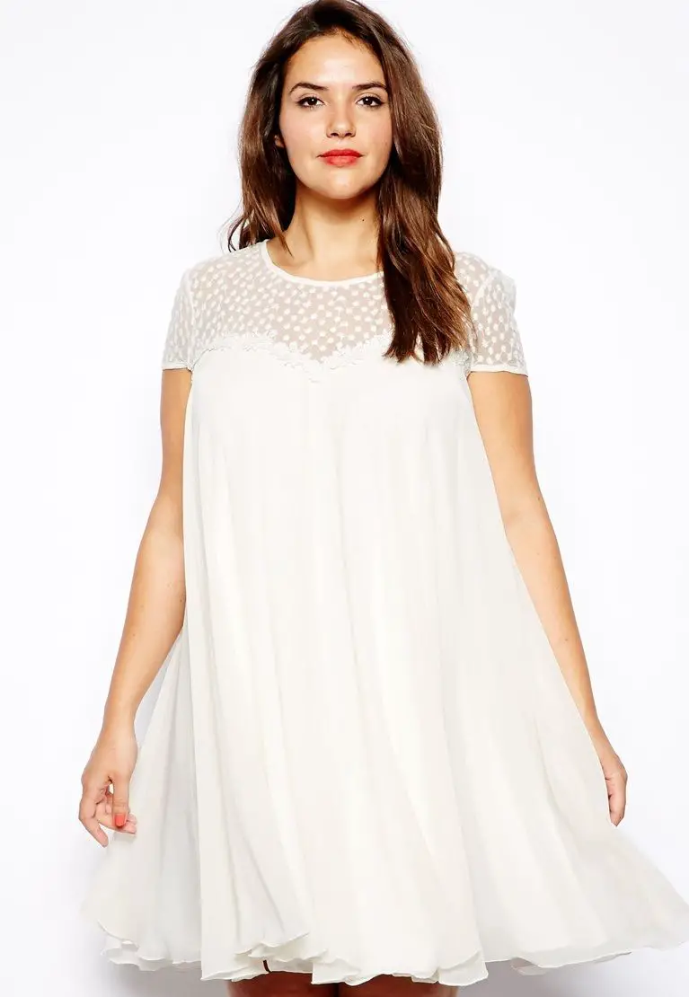 vestidos blancos para gorditas con detalles
